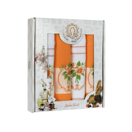 A set of wuffed napkins Diva Afrodita "Flowers", size 45x65 cm, 4 pcs-1