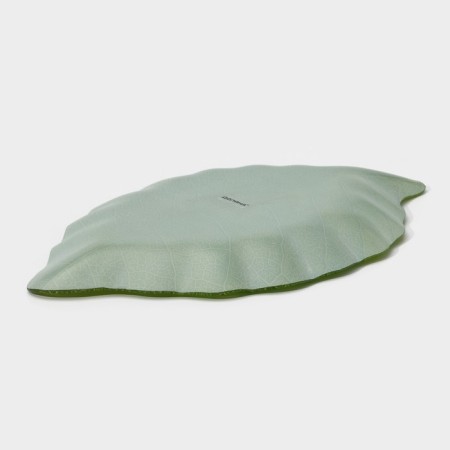 Glass Serving shares "Leaf", 31 × 19 cm, green color-6