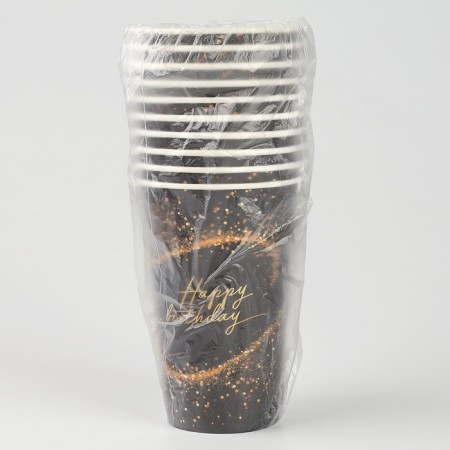 A one -time paper glass "Happy Birthday" "400 ml-3
