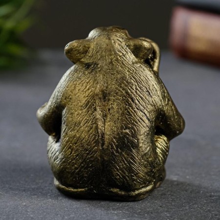 Figure "Monkey" aged brass, 6x8x7cm-2