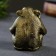 Figure "Monkey" aged brass, 6x8x7cm