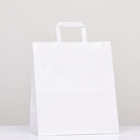 Crafts without printing, white, flat handle 28 x 15 x 32 cm