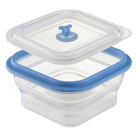 Silikobox transportation and storage container, silicone, folding, 400 ml, blue color-3