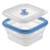 Silikobox transportation and storage container, silicone, folding, 400 ml, blue color