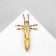 Brooch "Beetle" long-hung, black-green color in gold