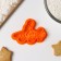 The cookie form “Bunny rides on carrots”, cutting, stamp, color orange