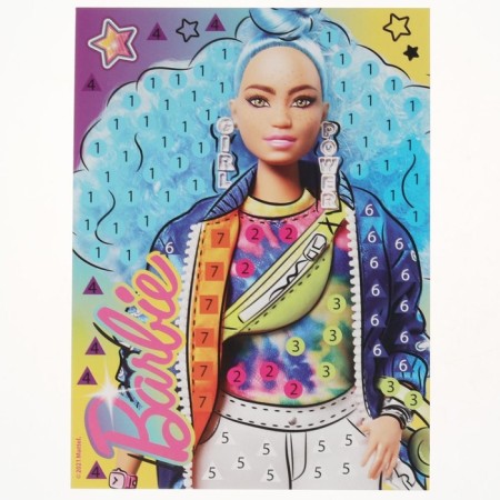 Set for children's creativity "Barbie" Application with large rhinestones, 17 × 23 cm-1