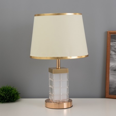 Table lamp "Crown" 1x40W E27 1x3W LED gold 23x23x43cm