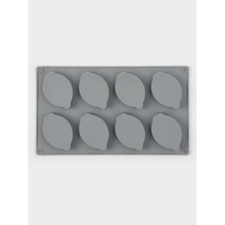 Form for baking and mousse desserts Konfinetta "lemon", silicone, 8 cells (5.2 × 4.2 cm) 30 × 17.4 × 2.3 cm, gray-2