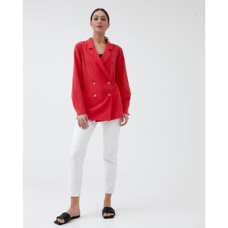 Jacket Women's Double -breasted Mist p. 46, coral-1