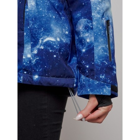 Ski jacket female, size 58, dark blue color-6