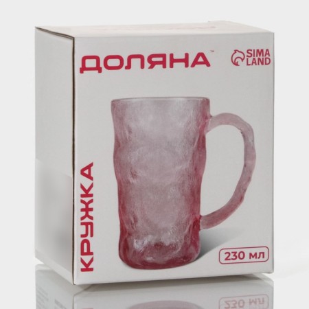 Glass glass "Ice", 340 ml, pink color-4