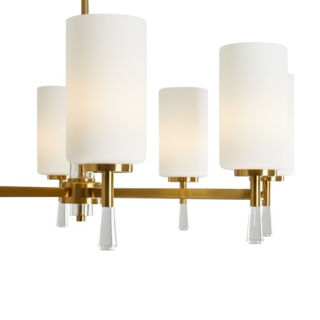 Suspended lamp Freya FR2031PL-08BS Chic, 755x755x600 mm, E27, 8x40W, brass color-7
