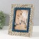Photo frame Polystone 10x15 cm "Flower braid" blue with gold 17.5x1.5x22.7 cm