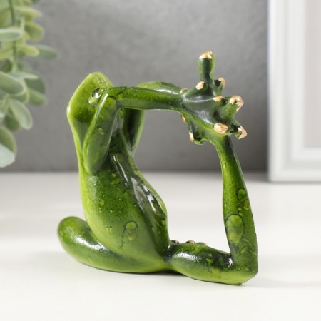 Souvenir Polystone "Frog - Yoga" 9.5x6x11 cm-2