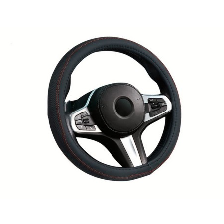 Carfashion derby steering wheel, size m, black/red.