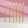 Candles for the cake "Classic" with a stand, 13 cm, 6 pcs, golden