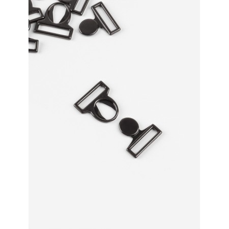 Flotter for a swimsuit, metal, 17 mm, 5 pcs., Black nickel color-1