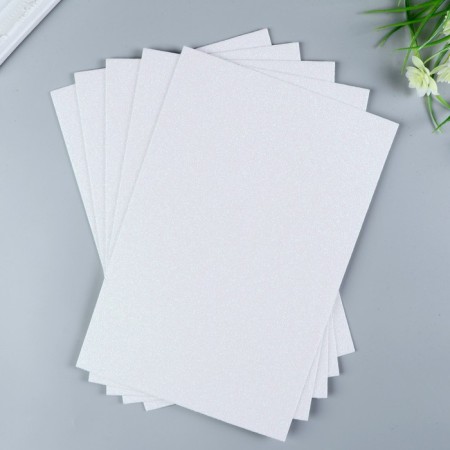 Foamiran glitter Magic 4 Hobby 2 mm cent. White, 20x30 cm-1