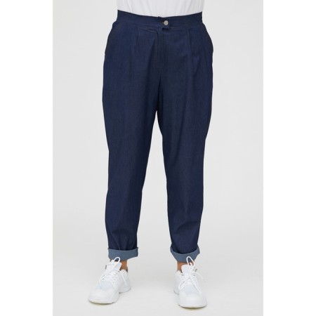 Female jeans, size 66, dark blue color-1