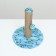 Claw-Stolbik "Piggon" with a ball, 29 x 29 x 32 cm, jute, PVC fabric, turquoise