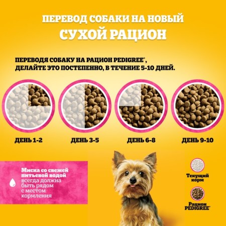 Dry food Pedigree for dogs mini dimensions, beef, 1.2 kg-6