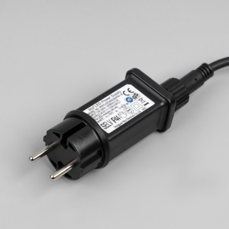 Garland "Clip-Light" 3 threads of 20 m, IP44, UMS, dark thread, 399 LED, glow blue, 8 modes, 24 V-3