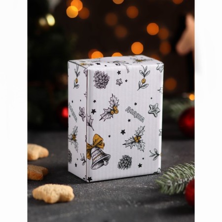 Ceramic set for spices on a wooden stand “Gingerbread Magic”, 2 objects: Solonka, Listen-2