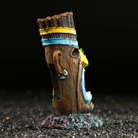 Decor for the aquarium "Mask", 7 x 6 x 12 cm-2