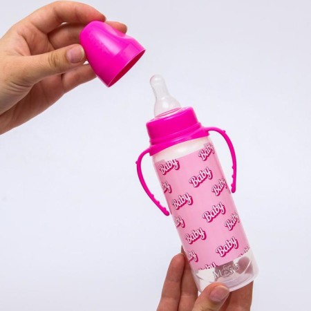 Baby feeding bottle, classic throat, 0 months, 250 ml., Cylinder, with handles-14