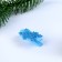 New Year! Brongs for the decor "Snowflakes" are blue, 6 pcs.