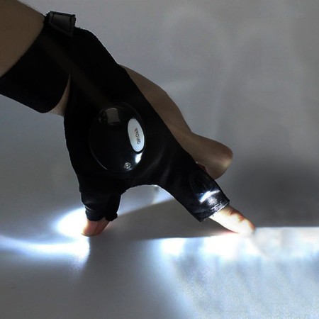 Tundra glove, with LED flashlight and strap, left-2