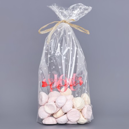 Package Packing BOPP, with a bottom fold, "I love you" 20*35 cm-2