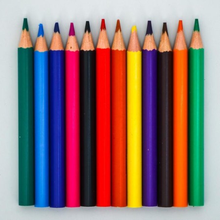 Colored pencils in a tube, 12 colors, trihedral, spider man-2
