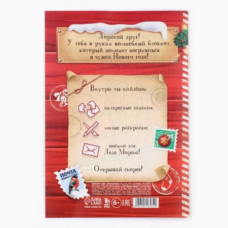 New Year's gift set, notebook coloring and multi-colored pencil "Fairytale"-4
