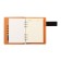 Organizer on the rings, A5 format, 90 sheets, line, with a knife, cover of the leather mix