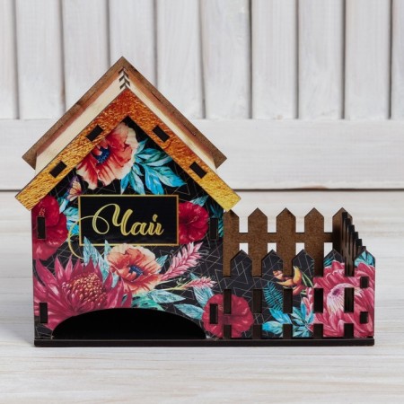 Tea house "Flowers", 10.5x12 cm-3
