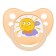 Nipple-dummy silicone orthodontic "rocket", from 3 months, color orange