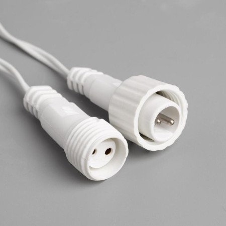 Garland “thread” 10 m, IP44, UMS, white thread, 100 LED, green glow, 8 modes, 24 V-3