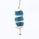 A toy with a karakatitsa carapace, lufu and bell, 25 x 5 cm, blue