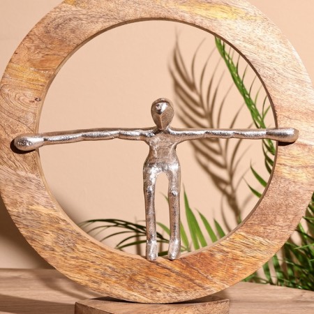 Interior souvenir in the wooden ring "Moment" 30x8x33 cm-2