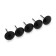 Tundra nails, decorative, 25x39 mm, black, 100 pcs