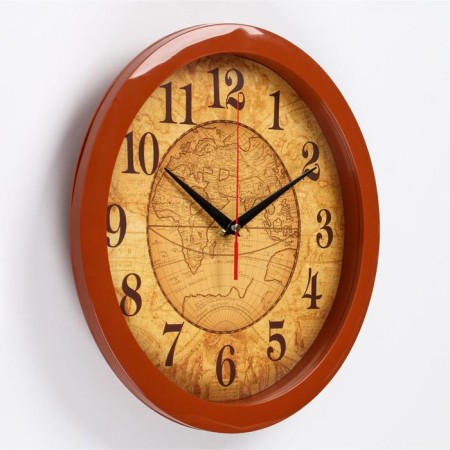 Wall watches, D-28 cm, interior, "map", silent-1