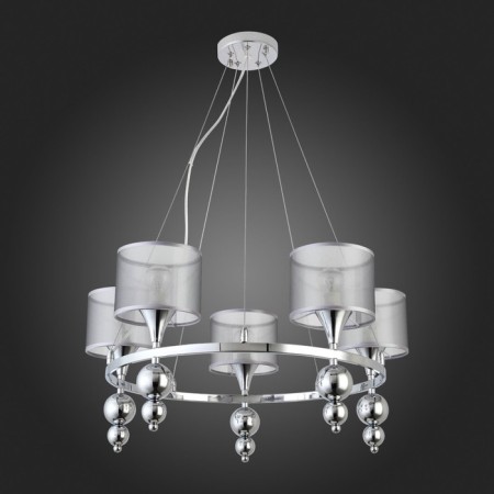 Suspended EVOLUCE lamp. Sle107103-05. Pazione. 5x40 watts, E14, 63x63x30 cm, chromium color-4