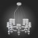 Suspended EVOLUCE lamp. Sle107103-05. Pazione. 5x40 watts, E14, 63x63x30 cm, chromium color
