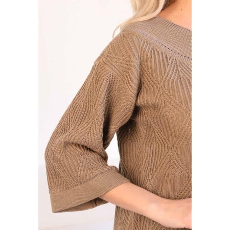 Female jumper, size 42, brown color-3