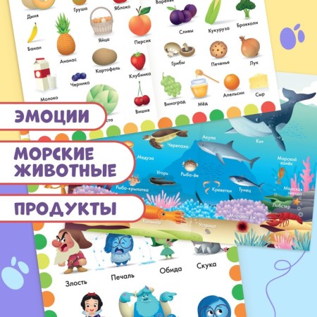 The book "Educational posters", A4, 9 posters, Disney-4