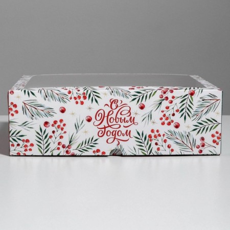 Capcake box "Happy New Year" 25 x 33 x 10 cm, new year-3