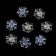 Decorative elements for nails 3D gang snowflakes transformed packet QF