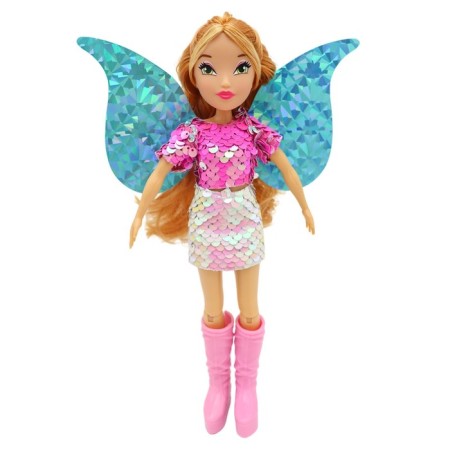 Winx Club Magic Reveal Flora, with wings, 24 cm-1